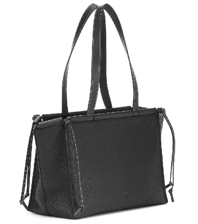 Shop Loewe Cushion Small Leather Tote In Black