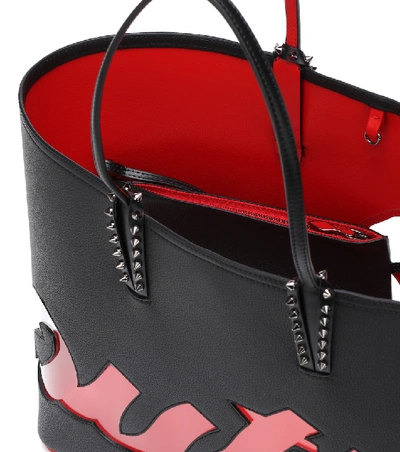 Shop Christian Louboutin Cabata Logo Leather Tote In Black