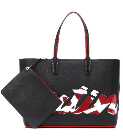 Shop Christian Louboutin Cabata Logo Leather Tote In Black