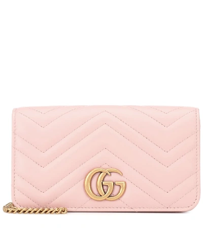 Shop Gucci Gg Marmont Super Mini Shoulder Bag In Pink