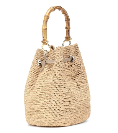 Shop Heidi Klein Savannah Bay Super Mini Bucket Bag In Beige