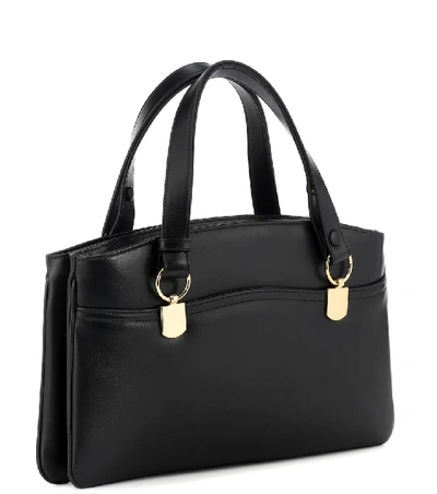 Shop Gucci Arli Large Leather Tote In Black