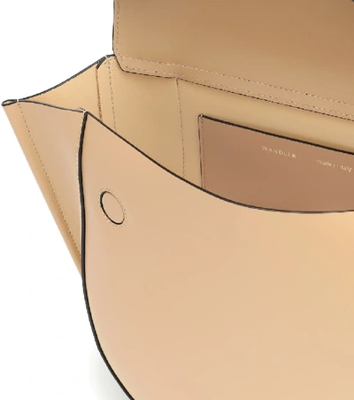 Shop Wandler Hortensia Medium Leather Shoulder Bag In Beige