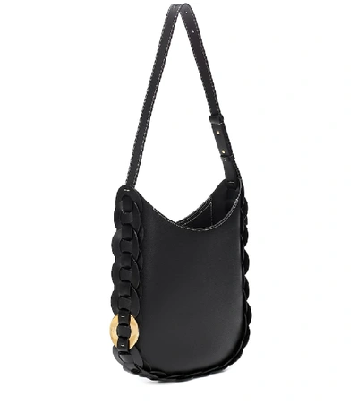 Shop Chloé Darryl Medium Leather Shoulder Bag In Black