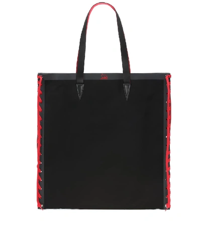 Shop Christian Louboutin Cabalace Canvas Tote In Black