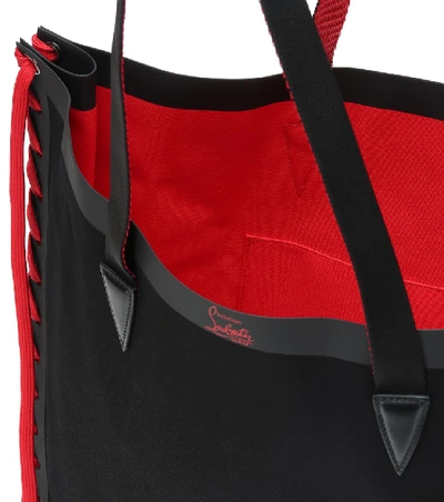 Shop Christian Louboutin Cabalace Canvas Tote In Black