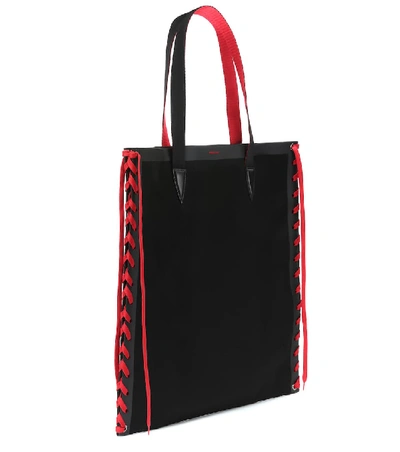 Shop Christian Louboutin Cabalace Canvas Tote In Black