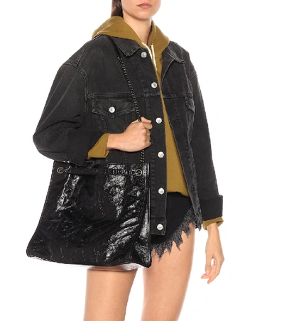 Saint Laurent Womens Black Niki Large Leather Shoulder Bag In Black