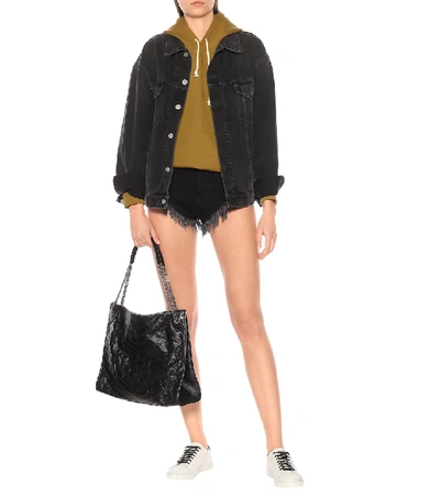 Saint Laurent Womens Black Niki Large Leather Shoulder Bag In Black