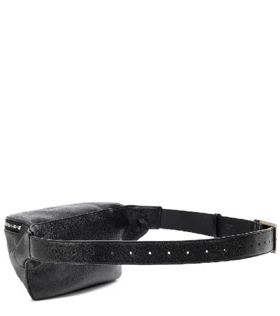 Shop Saint Laurent Classic Monogram Leather Belt Bag In Black