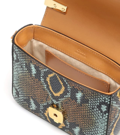 Shop Chloé C Mini Leather Shoulder Bag In Multicoloured