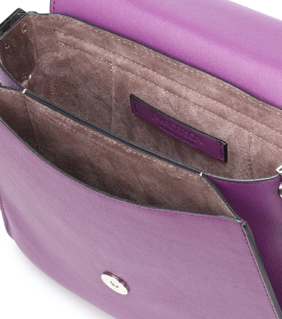 Shop Jw Anderson Disc Leather Shoulder Bag In Purple