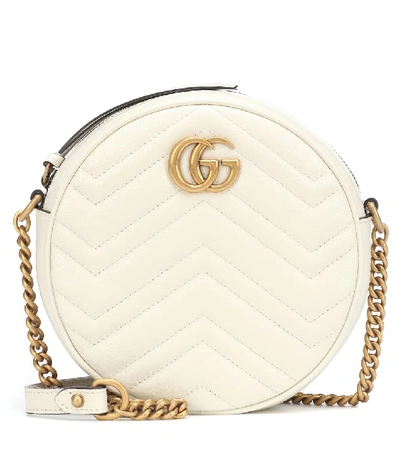 Shop Gucci Gg Marmont Mini Shoulder Bag In White