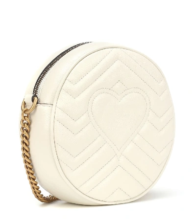 Shop Gucci Gg Marmont Mini Shoulder Bag In White