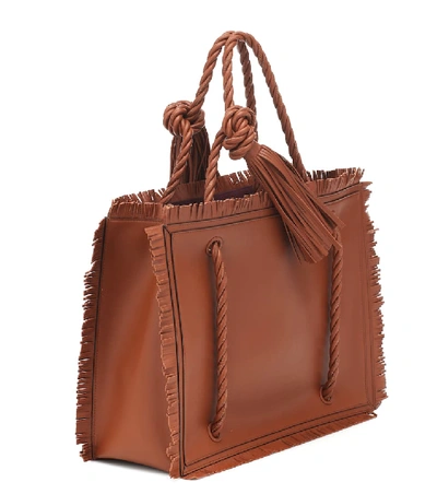 Shop Valentino The Rope Large Tote In Brown