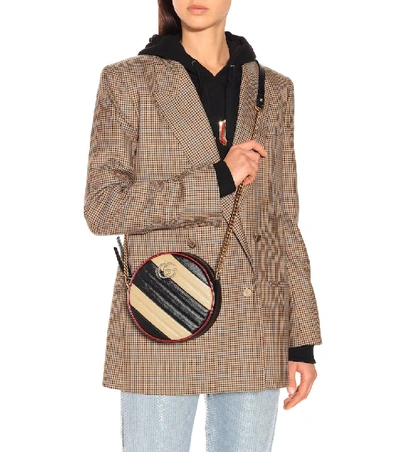 Shop Gucci Gg Marmont Mini Leather Shoulder Bag In Multicoloured