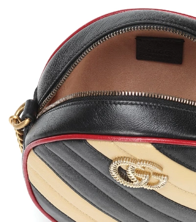 Shop Gucci Gg Marmont Mini Leather Shoulder Bag In Multicoloured