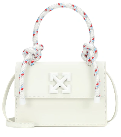 Shop Off-white Jitney 1.4 Leather Tote In White