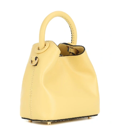 Shop Elleme Madeleine Leather Shoulder Bag In Yellow