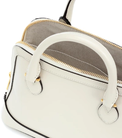 Shop Gucci 1955 Horsebit Small Leather Tote In White