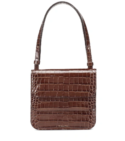Shop Rejina Pyo Ana Embossed Leather Tote In Brown