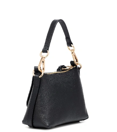 Shop See By Chloé Joan Mini Leather Shoulder Bag In Black