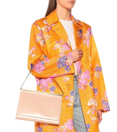Shop Marni Cachè Leather Shoulder Bag In Multicoloured