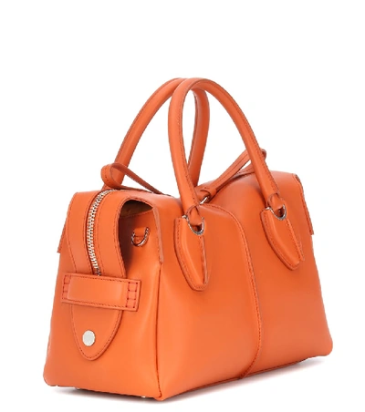 Shop Tod's D-styling Small Leather Shoulder Bag In Orange