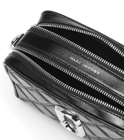 Shop Marc Jacobs Softshot 21 Leather Crossbody Bag In Black