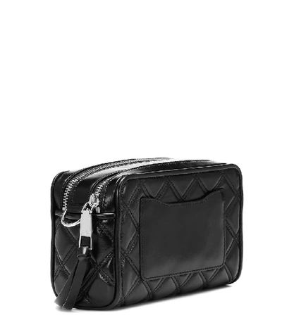 Shop Marc Jacobs Softshot 21 Leather Crossbody Bag In Black