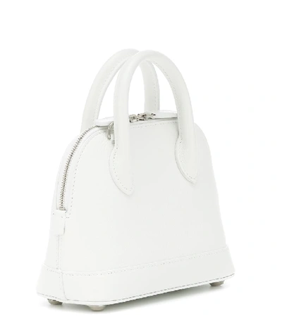 Shop Balenciaga Ville Xxs Leather Tote In White