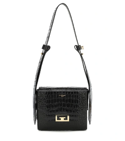 Shop Givenchy Eden Small Leather Shoulder Bag In Black