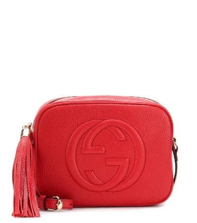 Shop Gucci Soho Disco Leather Shoulder Bag In Red