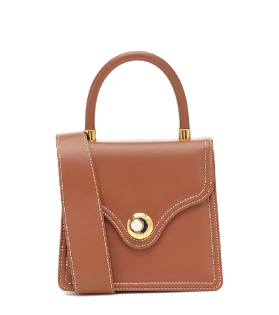 Shop Ratio Et Motus Lady Leather Tote In Brown