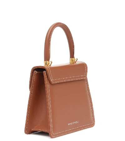 Shop Ratio Et Motus Lady Leather Tote In Brown