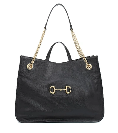 Shop Gucci 1955 Horsebit Large Tote In Black