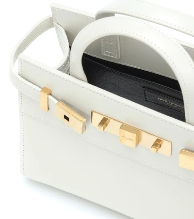 Shop Saint Laurent Manhattan Nano Leather Tote In White