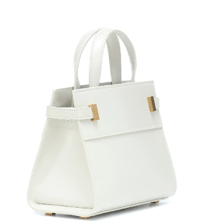 Shop Saint Laurent Manhattan Nano Leather Tote In White