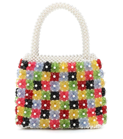 Shop Shrimps Avery Floral Beaded Tote In Multicoloured
