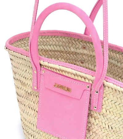 Shop Jacquemus Le Panier Soleil Raffia Tote In Beige