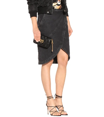 Shop Givenchy Pocket Mini Leather Shoulder Bag In Black
