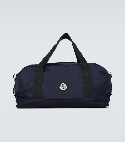 Shop Moncler Nivelle Technical Fabric Travel Bag In Blue