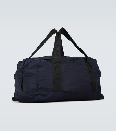 Shop Moncler Nivelle Technical Fabric Travel Bag In Blue