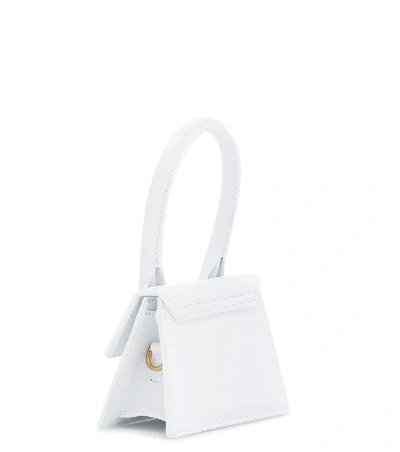 Shop Jacquemus Le Chiquito Mini Leather Tote In White