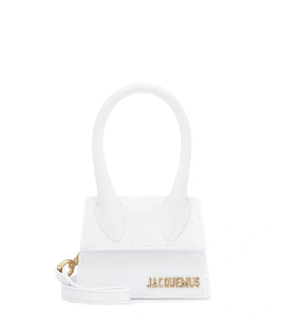 Shop Jacquemus Le Chiquito Mini Leather Tote In White