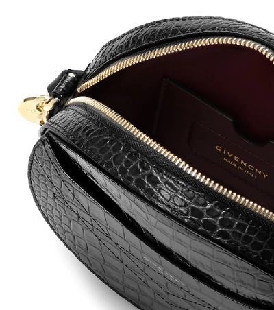 Shop Givenchy Eden Round Leather Crossbody Bag In Black