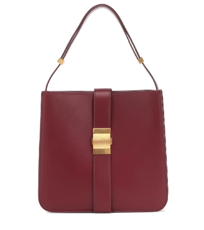 Shop Bottega Veneta Marie Medium Leather Shoulder Bag In Red