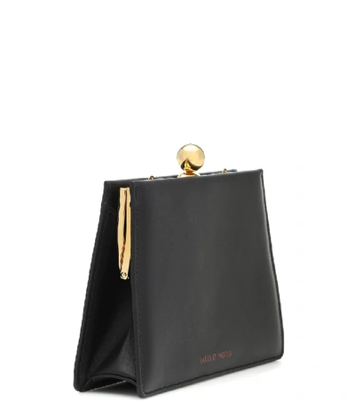 Shop Ratio Et Motus Mini Twin Leather Shoulder Bag In Black