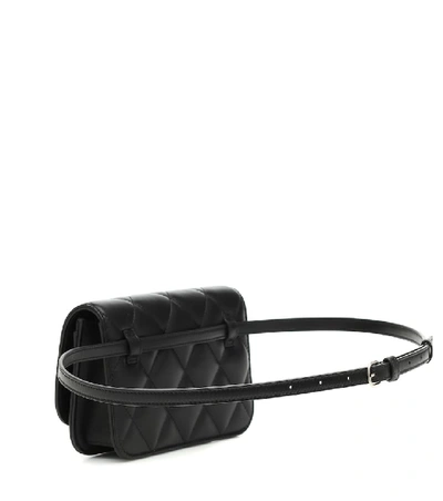 Shop Balenciaga B. Quilted Leather Belt Bag In Black
