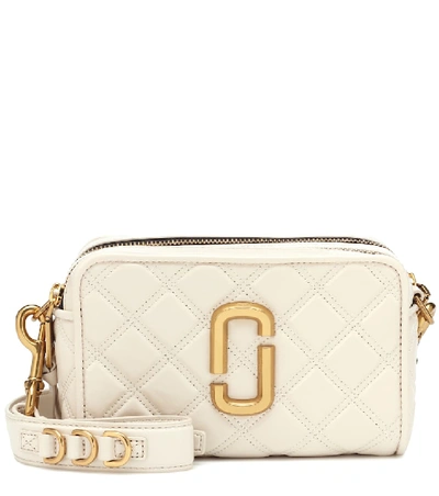 Shop Marc Jacobs Softshot 21 Leather Crossbody Bag In White